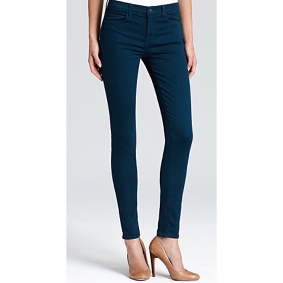 J Brand Denim - J Brand Super Skinny Jeans Aegean Blue Teal